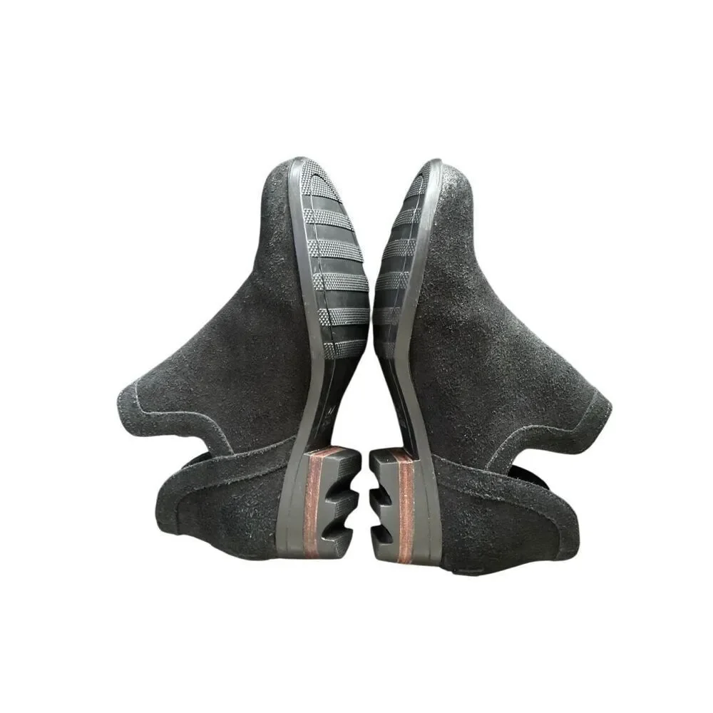 Sorel Lolla II Black Leather Cut Out Ankle Boots Size 7.5